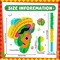 Cactus Piñata Mini Sombrero Party Hats Mexican Fiesta Decorations with Piñata Stick Blindfold Confetti Set, 16.1 x 13 x 3 Inch